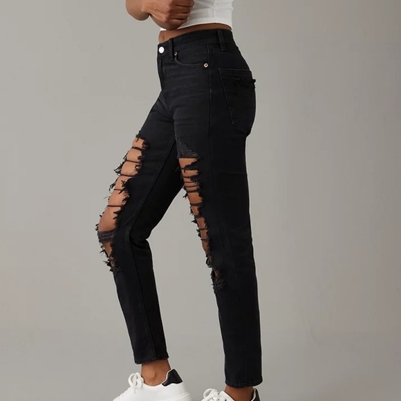 AE Strigid Ripped Mom Jean - Picture 3 of 11